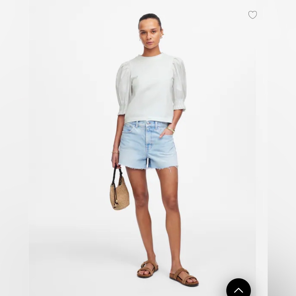 NWT Madewell Puff-Sleeve Knit Top